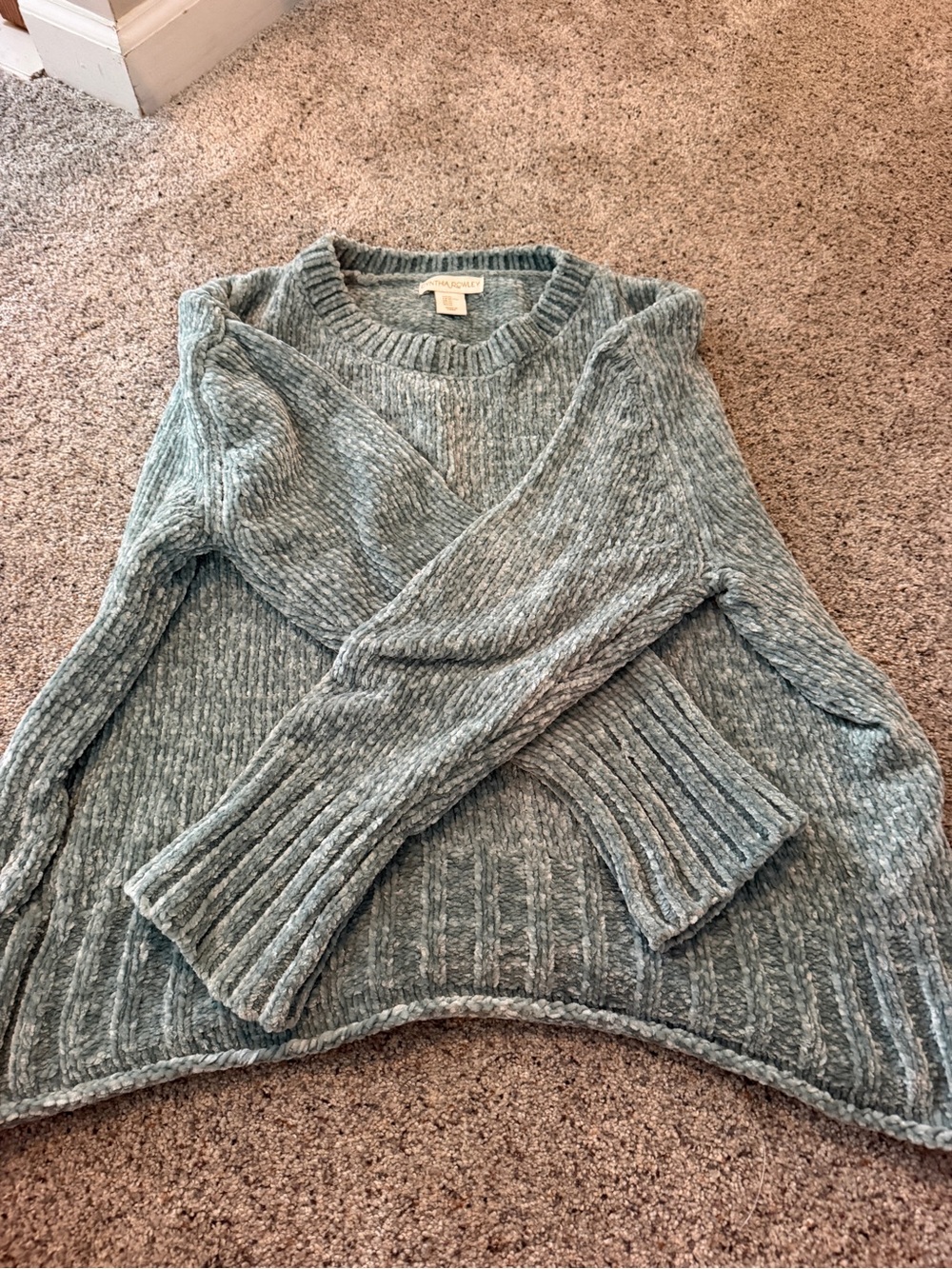 Cynthia Rowley Heathered Seafoam Crewneck Sweater
